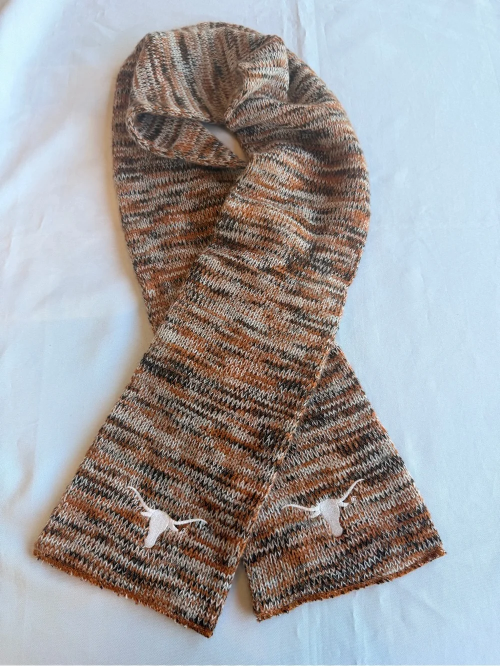 Forever Collectibles University of Texas Orange, Black, White Knitted Scarf